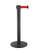 Omega Retractable Tape Barrier Posts (Stanchion) - 10 ft Belt Length