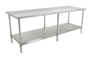 Omega ECONOMY 18 Ga. (1.2mm) Stainless Steel Work Tables - Various Sizes - Omni Food Equipment