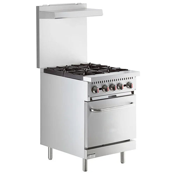 Canco 24" Commercial Natural Gas 4 Burner Stove Top Range RGR24 (conversion kit included)