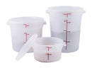 Winco White Polypropylene Round Storage Container - Various Sizes - Omni Food Equipment