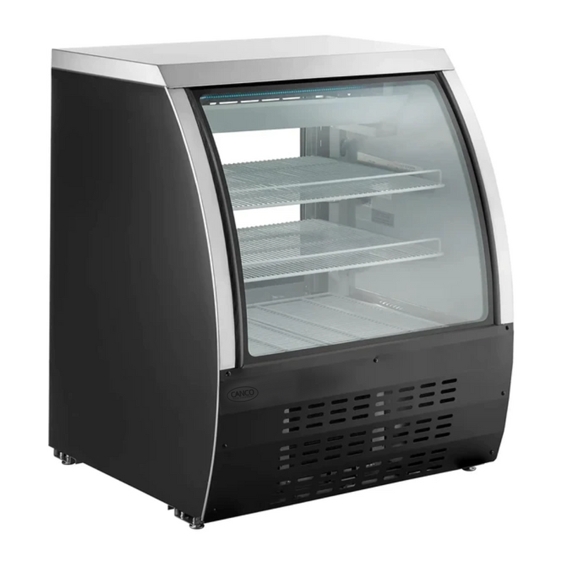 Canco DC-36 Curved Glass 36" Refrigerated Deli Case - Black