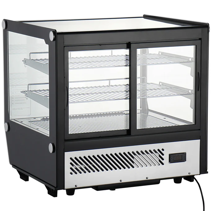 Canco Counter Top28" Square Glass Refrigerated Pastry Display Case RTW-120L-5