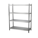 Omega Stainless Steel 4 Tier Free Standing Shelf - Various Sizes