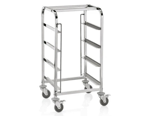 Omega Trolley for dishwasher racks with 4 racks