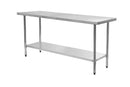 Omega ECONOMY 18 Ga. (1.2mm) 430 Stainless Steel Work Tables - Various Sizes