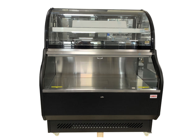 Canco RTS-510L Dual Service 51.5" Open Refrigerated Floor Display Case Merchandiser