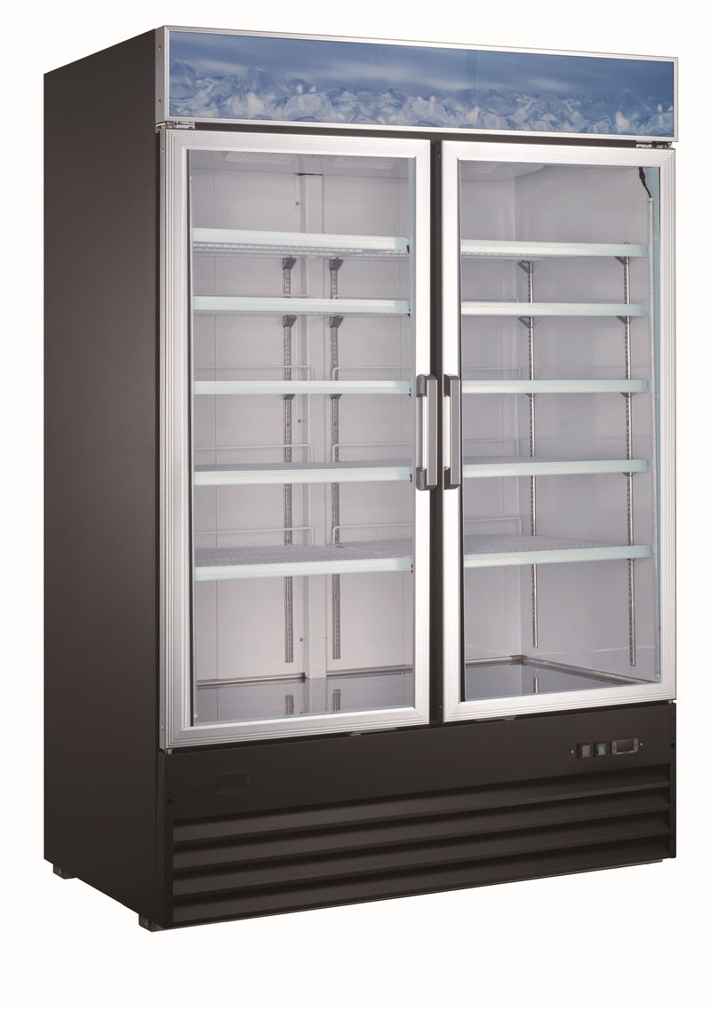 Canco MR-1270 Double Swing Door 53" Wide Display Refrigerator