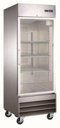 Canco SSGF-650 Single Glass Door 29" Wide Stainless Steel Freezer