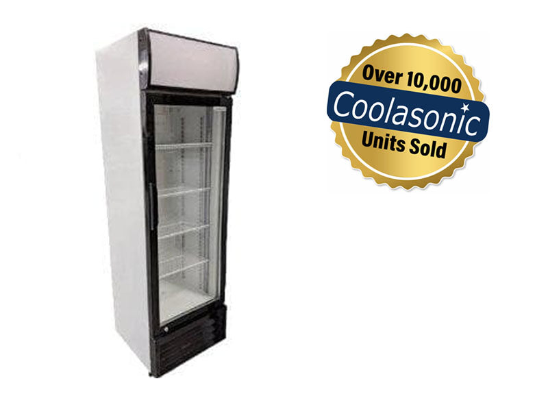 Coolasonic P238WA Single Door 21" Wide Display Refrigerator - (Right Hand Side Handle)