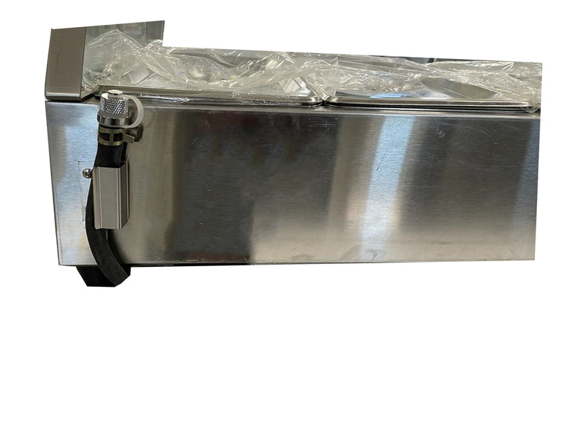 Omega ZEB-95 Electric Bain Marie with Curved Glass Guard - Fits 3 PCs 1/2 Size & 3 PCs 1/3 Size Pans