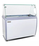 Coolasonic DC-360Y 50" Ice Cream Dipping Cabinet / Freezer with Flat Sneeze Guard and 290 L Capacity - 8 Tubs Capacity