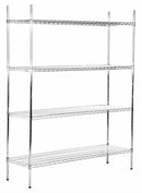 Canarac Chrome/Black Epoxy Wire Shelf Kits (72" High, 4 Shelves) - Various Sizes - Omni Food Equipment