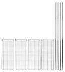 Canarac Chrome/Black Epoxy Wire Shelf Kits (72" High, 4 Shelves) - Various Sizes - Omni Food Equipment