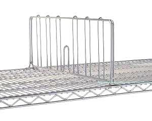 Canarac Wire Chrome/Black Epoxy Dividers - Various Sizes - Omni Food Equipment