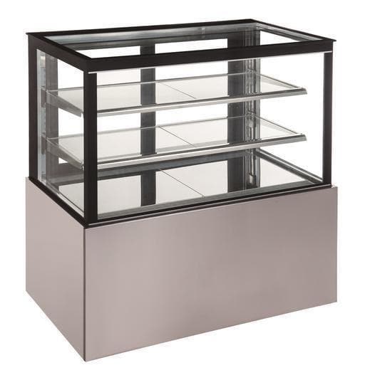 Canco CD1800-2-HC Flat Glass 2 Tier 71" Refrigerated Pastry Display Case - Omni Food Equipment