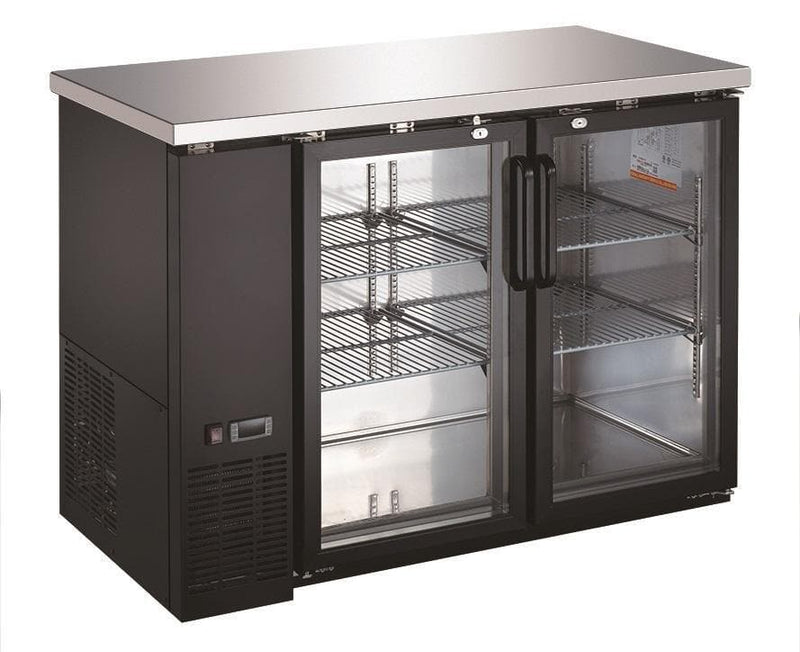 Canco UBB-24-48G Commercial 49" Double Glass Door Back Bar Cooler - Swing & Sliding Door Options - Omni Food Equipment