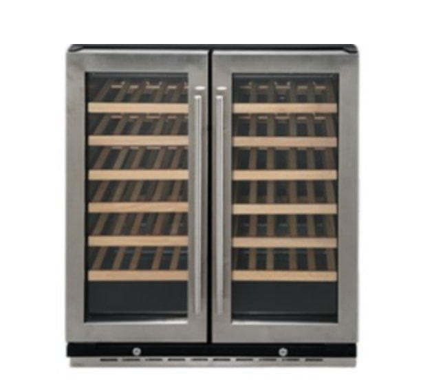 Coolasonic JC165D Double Swing Glass Door Commercial Under Counter Wine Cooler - Omni Food Equipment