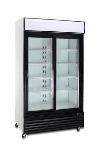 Coolasonic P1150WA Double Door 45" Wide Display Refrigerator - Omni Food Equipment