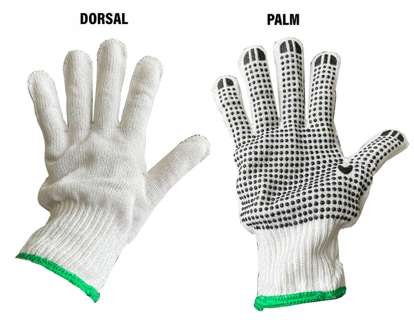 Canaquip Cotton PVC Dotted Gloves - PDN003-C - 300 pairs/carton (One Size Fits All)