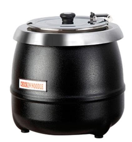 Omega AT51588 Black Steel 10L Electric Soup Kettle - Omni Food Equipment