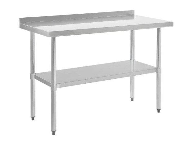 Omega ECONOMY 18 Ga. (1.2mm) Stainless Steel Work Tables - Various Sizes - Omni Food Equipment