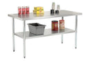 Omega ECONOMY 18 Ga. (1.2mm) Stainless Steel Work Tables - Various Sizes - Omni Food Equipment