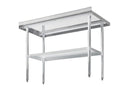 Omega ECONOMY 18 Ga. (1.2mm) Stainless Steel Work Tables - Various Sizes - Omni Food Equipment
