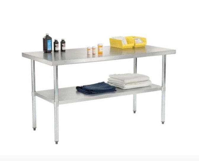 Omega HEAVY DUTY 16 Ga. (1.5mm) Stainless Steel Work Table - Various Sizes - Omni Food Equipment