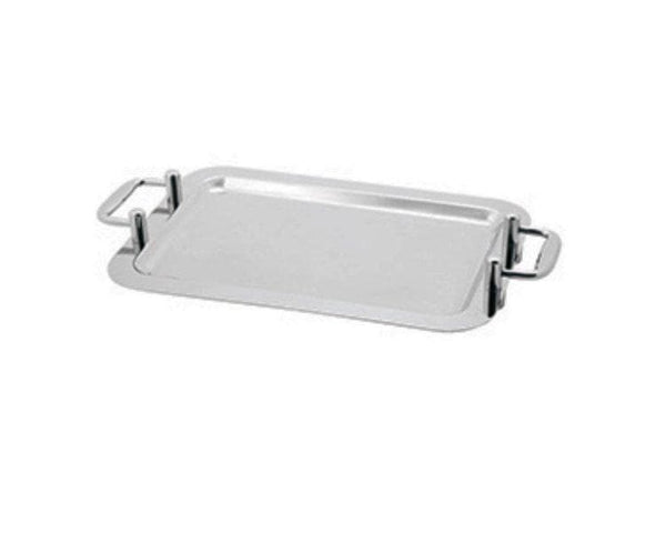 Omega Model 960218 Deluxe Stainless Steel Rectangular Platter with Handles - Omni Food Equipment