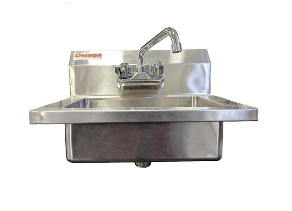 Omega SSHS15 Large Wall Mounted Hand Sink - Omni Food Equipment
