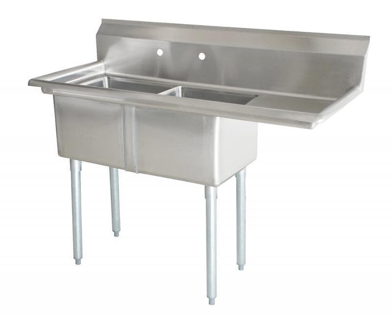 Omega Stainless Steel Sinks with Drainboard - Various Configurations - Omni Food Equipment