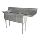 Omega Stainless Steel Sinks with Drainboard - Various Configurations - Omni Food Equipment