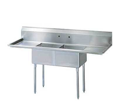 Omega Stainless Steel Sinks with Drainboard - Various Configurations - Omni Food Equipment