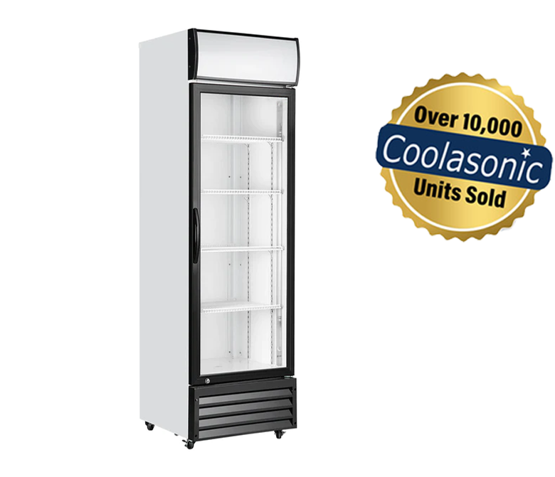 Coolasonic P238WA Single Door 21" Wide Display Refrigerator - (Right Hand Side Handle)