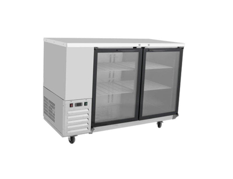 Suttonaire MBB59G Commercial 58" Double Swing Glass Door Back Bar Cooler - Omni Food Equipment