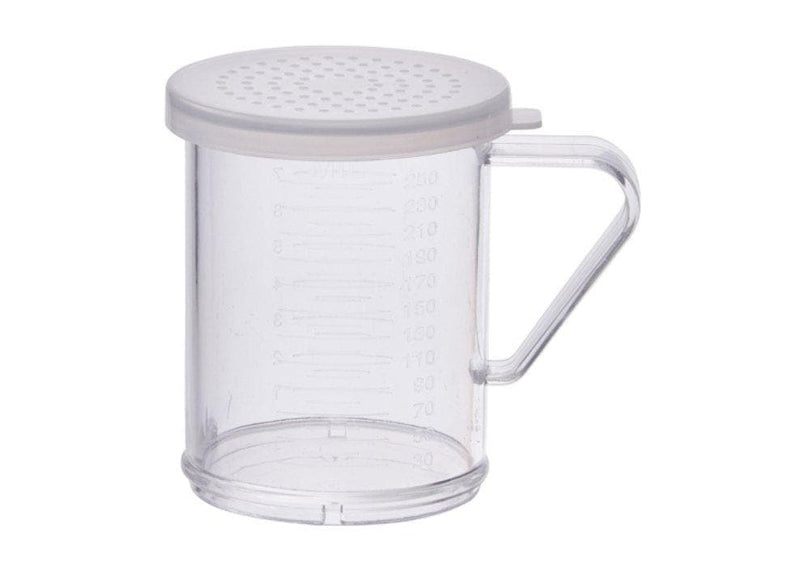 Winco 10 oz Dredge With Clear Snap-on Lid - Various Sizes - Omni Food Equipment