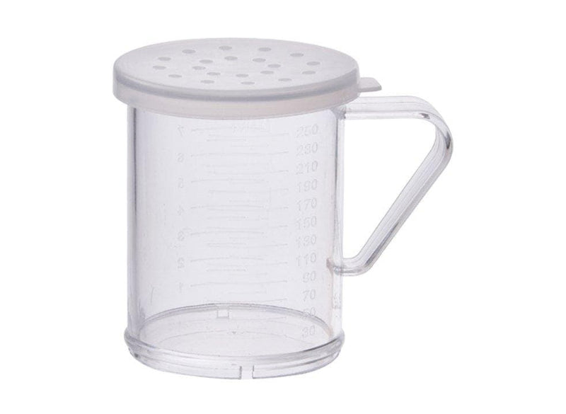 Winco 10 oz Dredge With Clear Snap-on Lid - Various Sizes - Omni Food Equipment