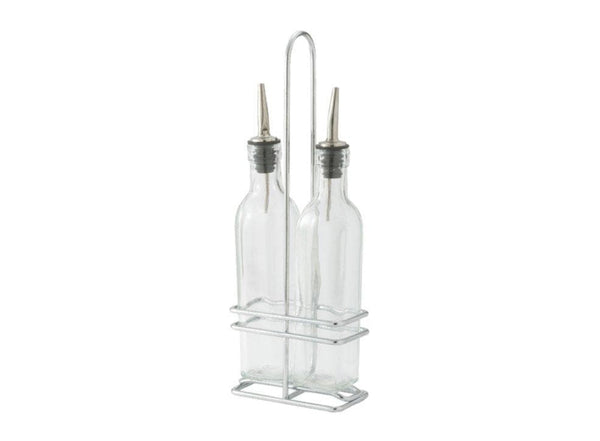 Winco 16oz Oil/Vinegar Cruet Set - Omni Food Equipment