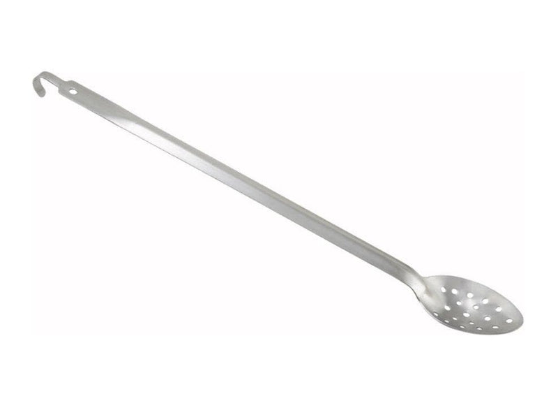 Winco 21″ Heavy-Duty Basting Spoon with Hook - Omni Food Equipment