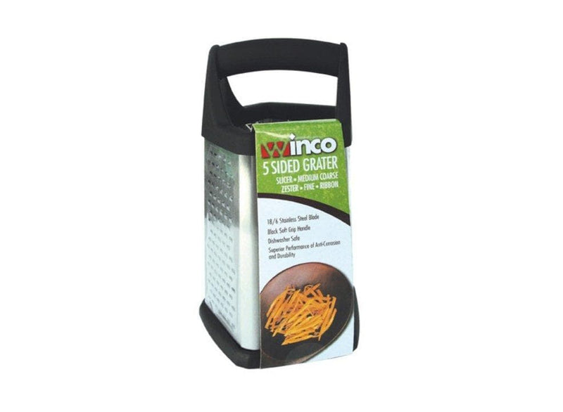 Winco 5 Sided Ergonomic Box Grater - Omni Food Equipment