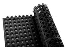 Winco Black Interlocking Rubber Floor Mat - 3'x3' - Omni Food Equipment
