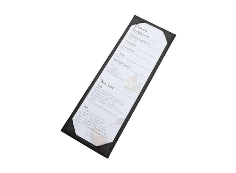 Winco Black Single Side Menu - Various Sizes - Omni Food Equipment