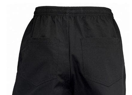 Winco Black Universal Fit Chef Pants - Various Sizes - Omni Food Equipment