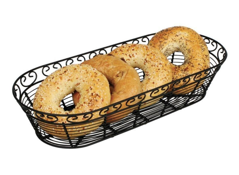 Winco Black Wire Bread Basket - Various Sizes - Omni Food Equipment