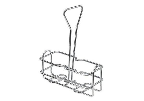 Winco Chrome-Plated Cruet Rack for 6 oz Oil/Vinegar Bottles - Omni Food Equipment