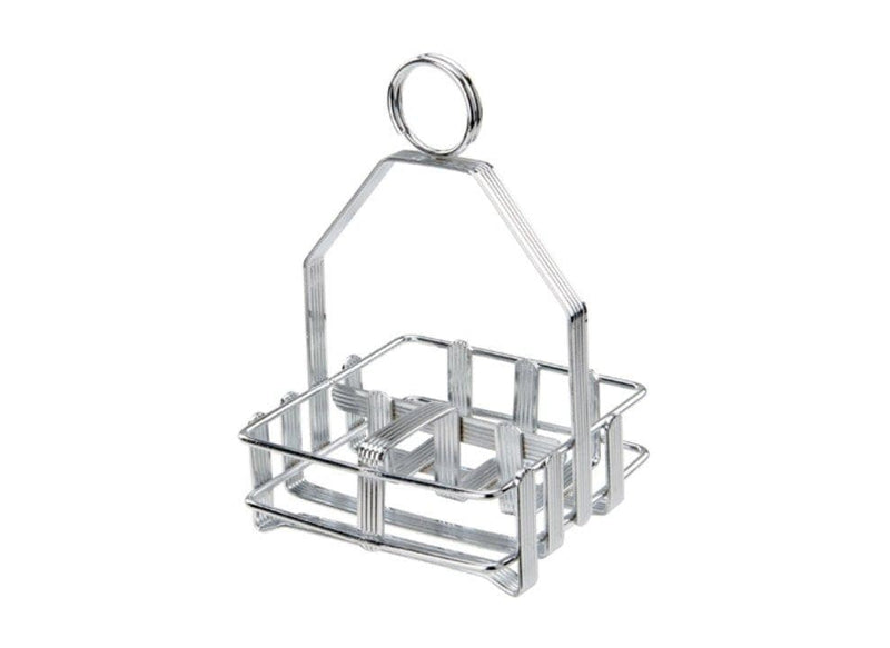 Winco Chrome Plated Cruet Rack for Salt/Pepper Shaker & Sugar Packets - Omni Food Equipment