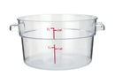 Winco Clear Polycarbonate Round Storage Container - Various Sizes - Omni Food Equipment