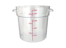 Winco Clear Polycarbonate Round Storage Container - Various Sizes - Omni Food Equipment
