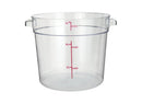 Winco Clear Polycarbonate Round Storage Container - Various Sizes - Omni Food Equipment