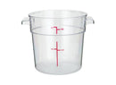 Winco Clear Polycarbonate Round Storage Container - Various Sizes - Omni Food Equipment